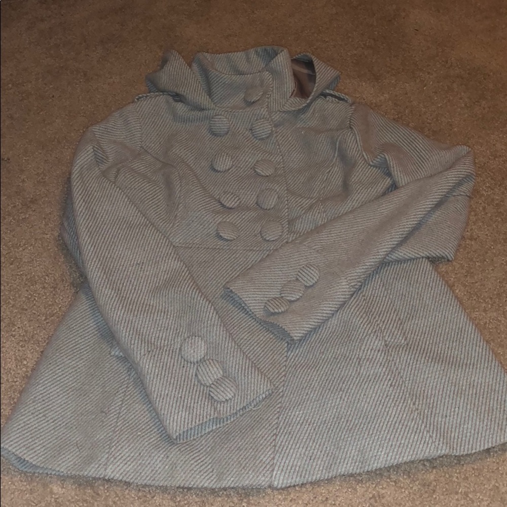 Fitted Blue Pinstriped Jacket
